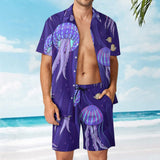 Men's Marine Animal Short Sleeve Shirt Shorts Sets 79154727YY