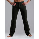 Men's Linen Straight Casual Trousers 66894580YM