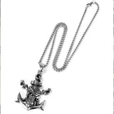 Men's Vintage Pirate Skull Necklace 23014299YM