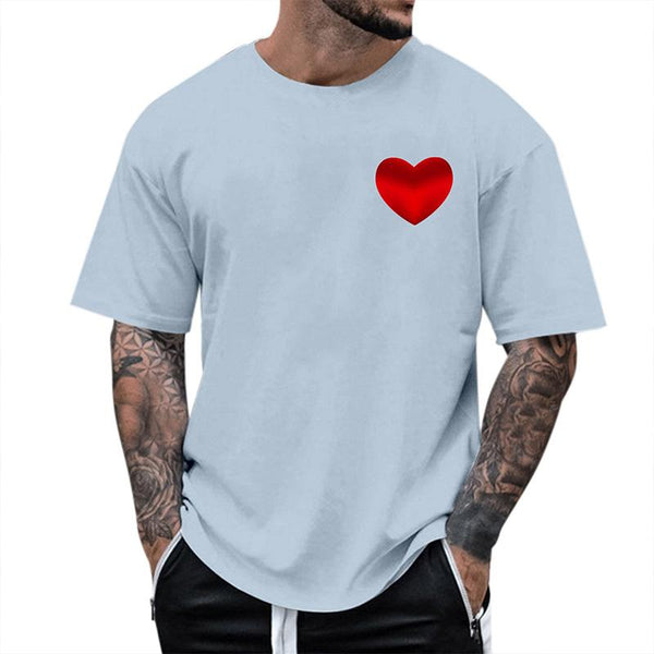 Men's Round Neck Couple Short Sleeve T-shirt 09081883YM