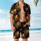 Men's Marine Animal Short Sleeve Shirt Shorts Sets 79154727YY