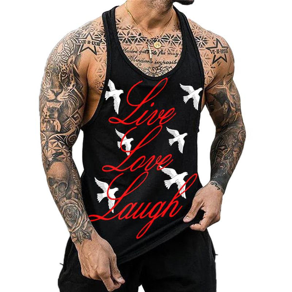 Men's LIVE LIFE LAUGH Muscle Casual Fit Tank 63499102YY