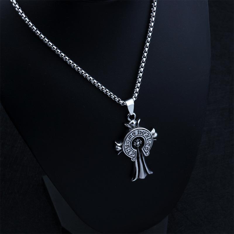 Men's Stainless Steel Cross Necklace 07332976YM