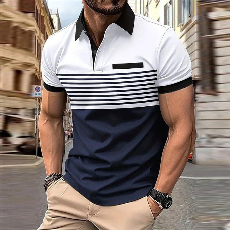 Men's Fashion Short Sleeve POLO Shirt 23382379YM