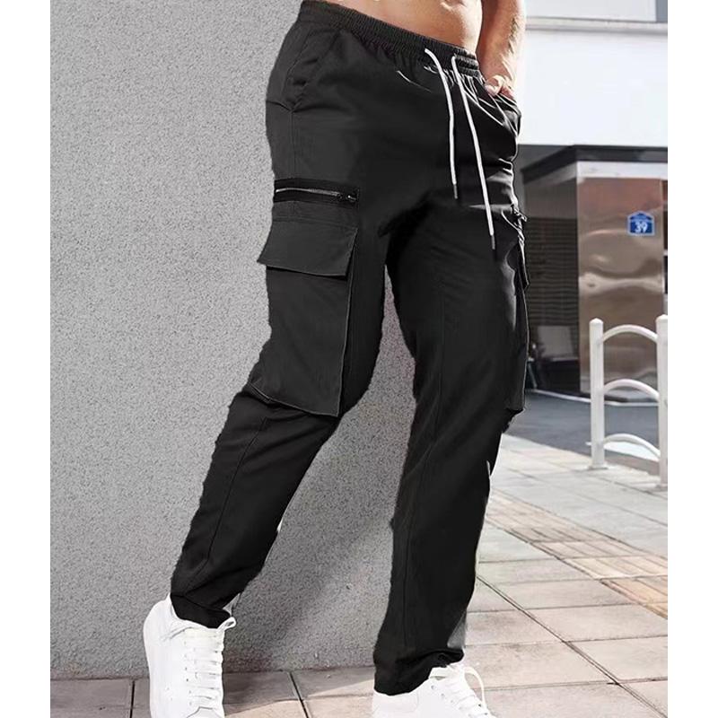 Men's Casual Sports Zipper Decorative Overalls 62420002YM