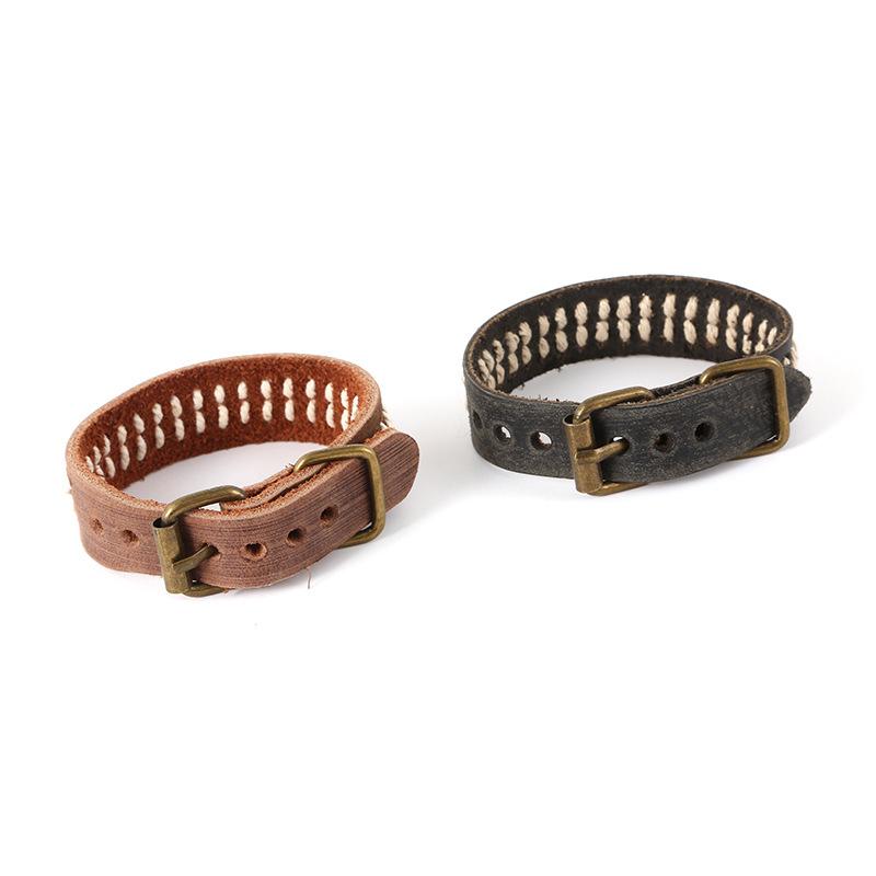 Men's Vintage Braided Cowhide Bracelet 71152560YM
