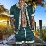 Men's Hawaiian Beach Casual Fashion Two-Piece Set 29316868YM