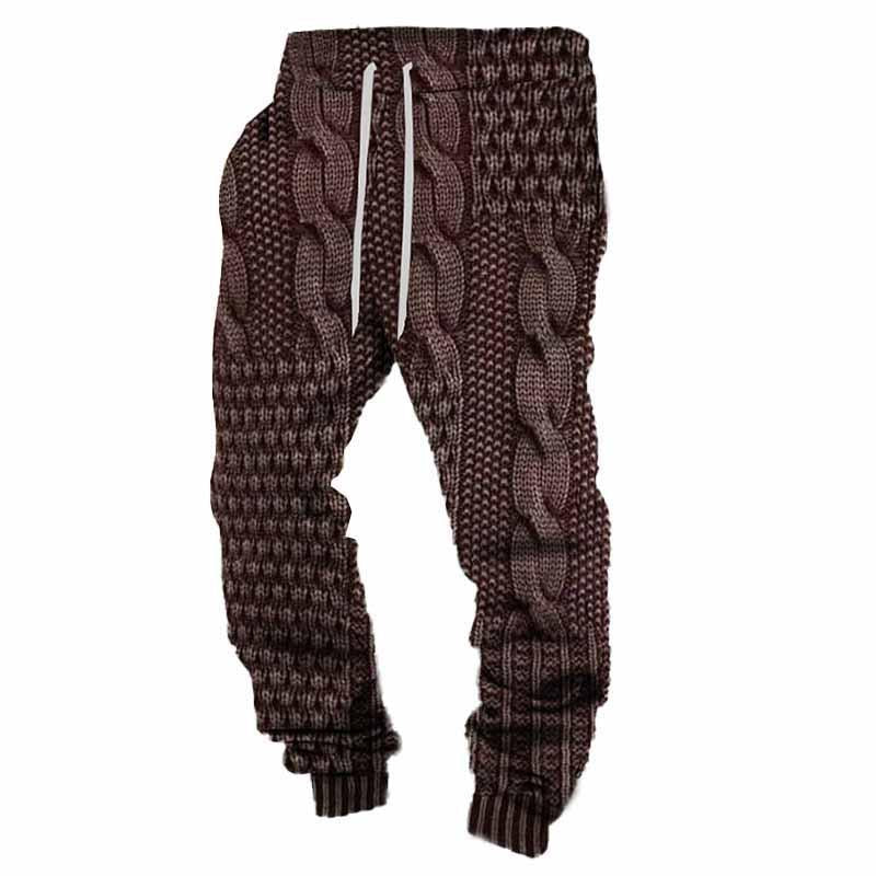 Men's 3d Printed Pattern Solid Color Casual Fleece Sweatpants 93288625YY