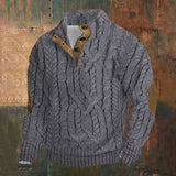 Men's Four-Button Henry Collar Sweatshirt 27826740YY
