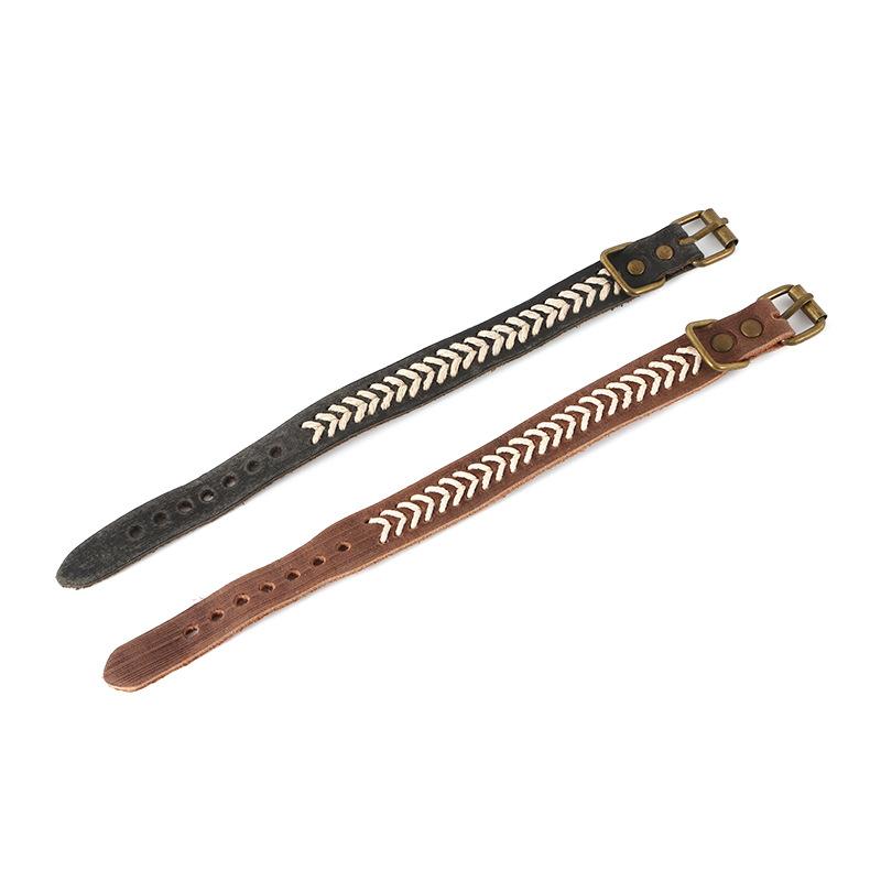 Men's Vintage Braided Cowhide Bracelet 71152560YM