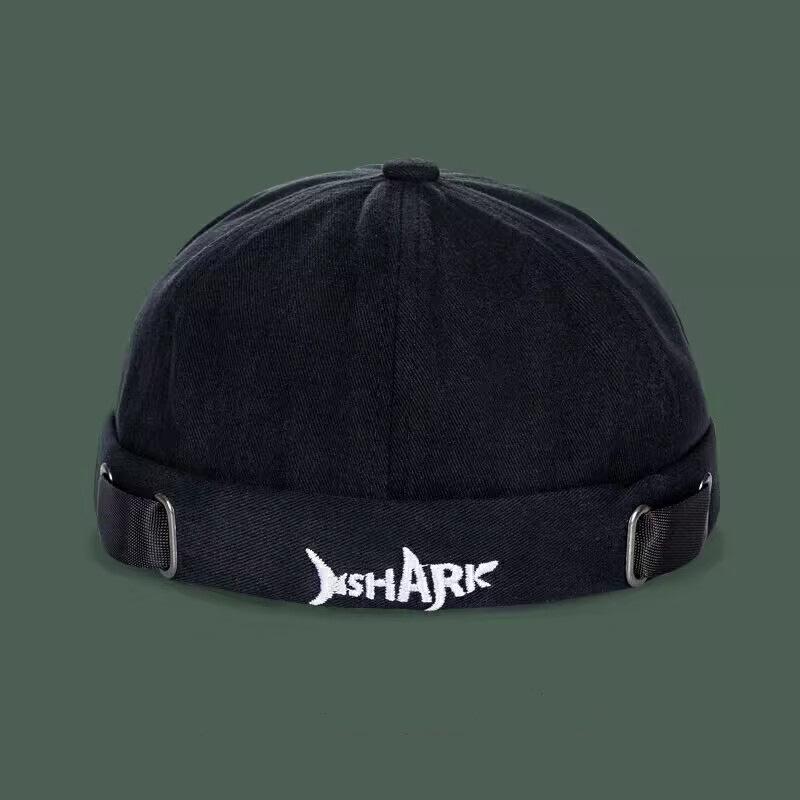 Shark Embroidered Melon Skin Hat Beanie Hat 08515037L