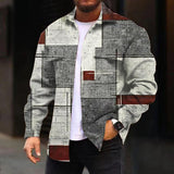 Men's Corduroy Print Long Sleeve Jacket 47683099DL