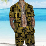 Men's Old-Money Hawaiian Short Sleeve Shirt Set 64588023YY