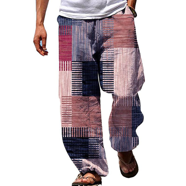 Men's Printed Geometric Trousers 05660190YM