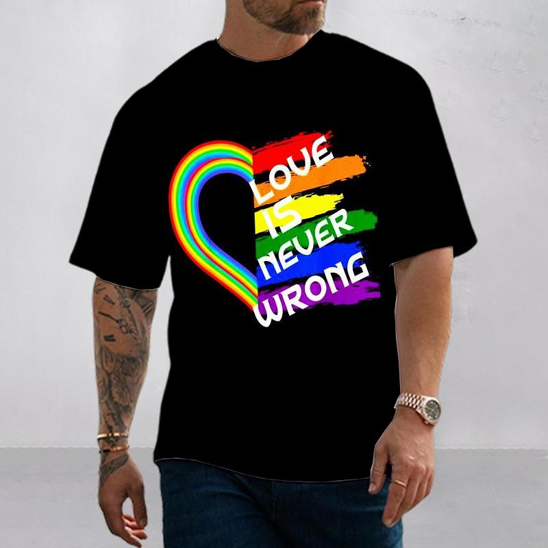 Unisex Love is Never Wrong Print Casual T-shirt 35205283YY