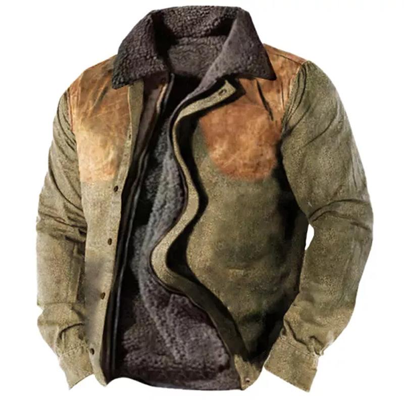 Men's Fleece Thickened Casual Jacket 58708395YM