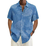 Men's Casual Printed Short Sleeve Shirt 95368771YM