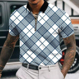 Men's Plaid Short Sleeve Polo Shirt 32230006L