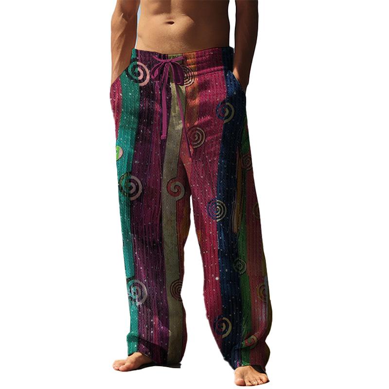 MEN'S CASUAL SIMPLE PRINTED TROUSERS 09658018YM