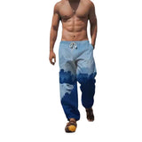 Men's 3D Digital Printing Casual Loose Straight Leg Pants 18755407YY