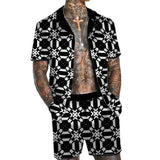 Men's Old-Money Hawaiian Short Sleeve Shirt Set 93936322YY