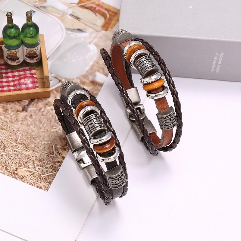 Men's Multi-layered Leather Bracelet 5399221YM