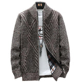 Men's Fleece Stand Collar Cardigan 27157898YM