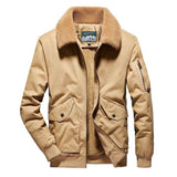 Men's Fur Collar Casual Plus Fleece Thick Coat 80396266YM