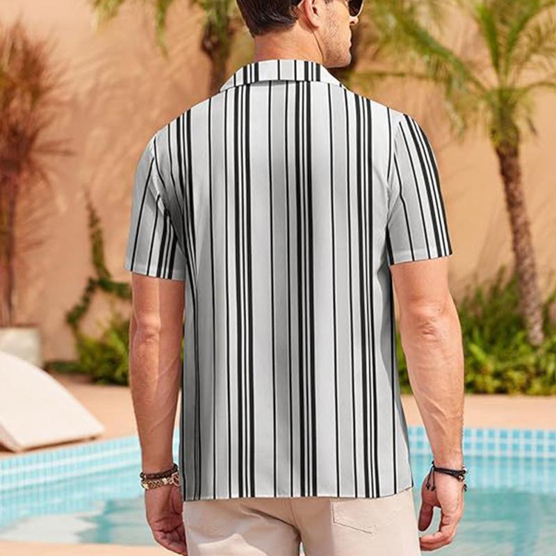 Men's Short Sleeve Striped Shirt 83803506YM