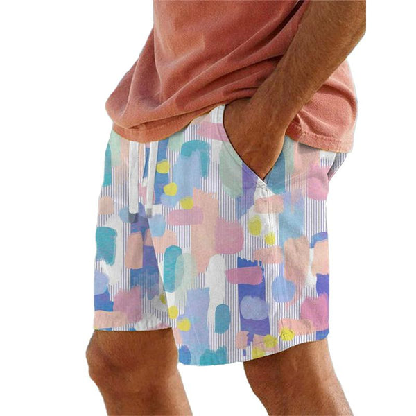 Men's Beach Print Breathable Shorts 18434850YM
