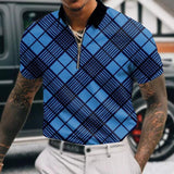 Men's Plaid Short Sleeve Polo Shirt 32230006L