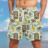 Men's Hawaiian Vibe Vacation Beach Shorts 21381621YY