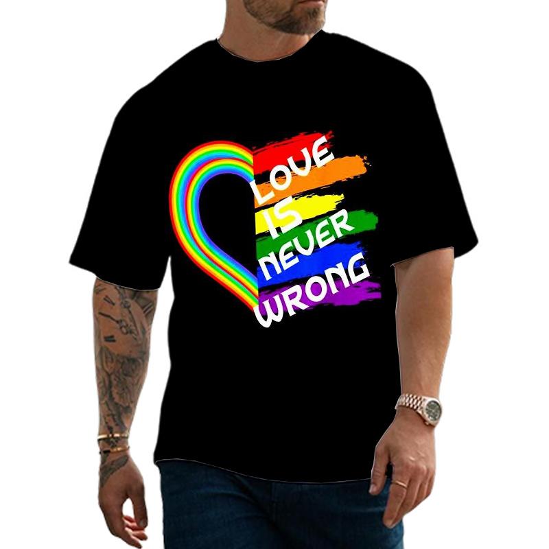 Unisex Love is Never Wrong Print Casual T-shirt 35205283YY