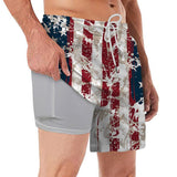 Independence Day Flag Panel Men's Athletic Shorts 94736480YM
