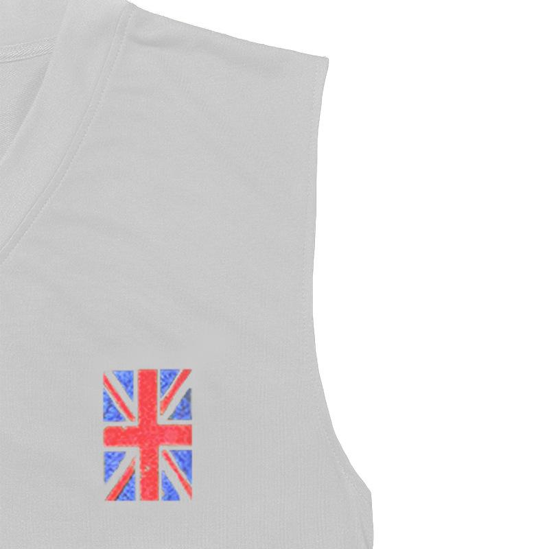 Men's Flag Print Casual V-neck Tank Shorts Sports Two-piece Set 87753735L
