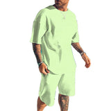 Men's Solid Color Beach Suit 69524585YM