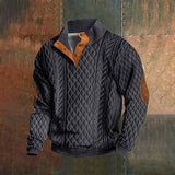 Men's Fashion 3d Printed Long-Sleeved Buckle Sweatshirt 22704707YY
