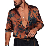 Men's Loose Printed Long Sleeve Shirt 65312722YM