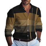 Men's Color Block Casual Shirt 13906915YM