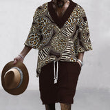 MEN'S KNITTED PRINTED CASUAL SUIT 07996550YM