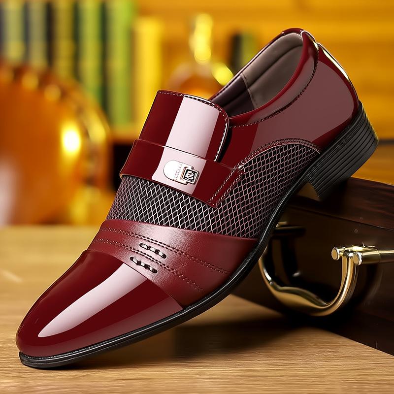 Men's Fashion Patchwork Leather Shoes 76882771L