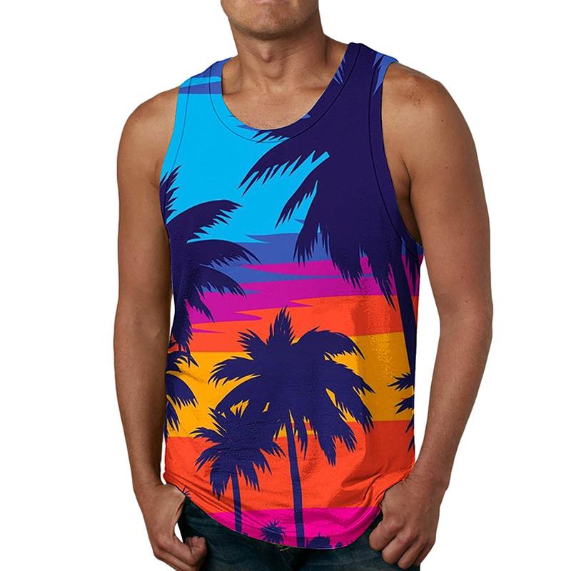 Men's Printed Casual Vest 74020377YM