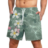 Men's Hawaiian Flower Printed Vacation Beach Shorts 74593371YY