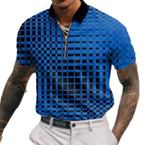 Men's Plaid Short Sleeve Polo Shirt 10817218L