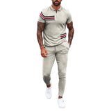 Men's Polo Shirt Short Sleeve Casual Set 54806231YM