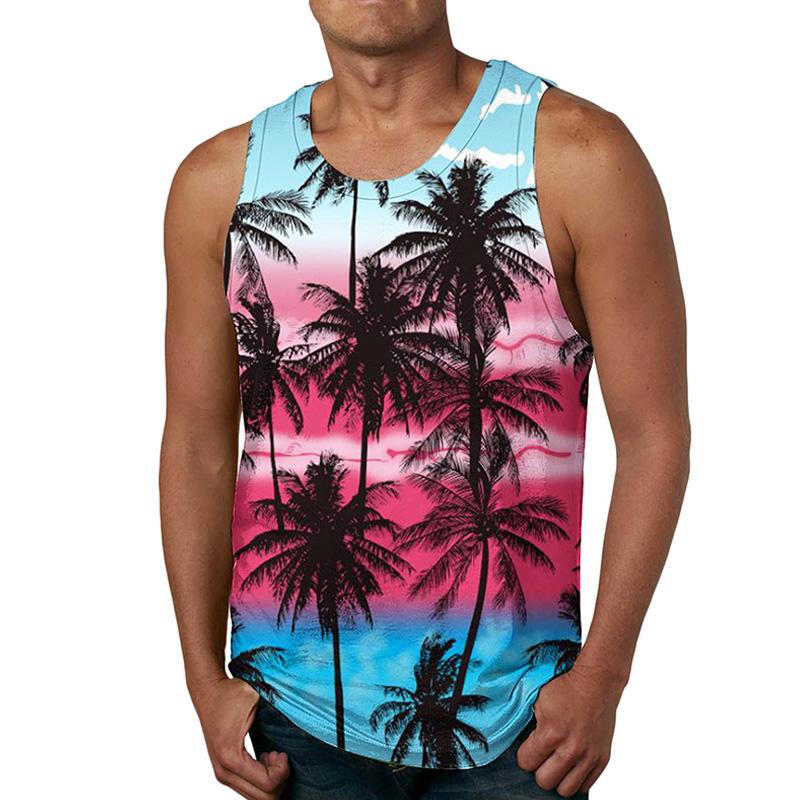 Men's Printed Casual Vest 35146493YM