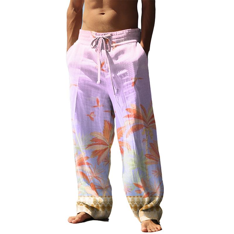 MEN'S CASUAL SIMPLE PRINTED TROUSERS 03672927YM