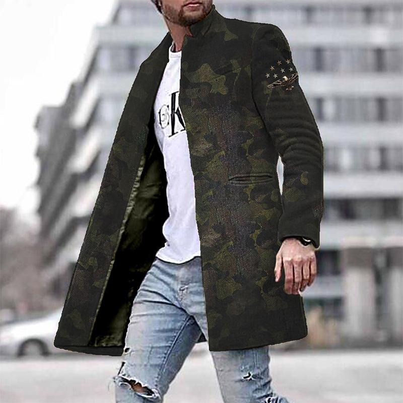Men's Woolen Mid-length Casual Coat 94484795YM