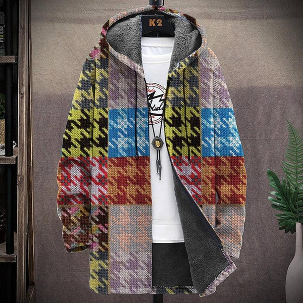 Men's Printed Hooded Fleece Jacket 62258290YY