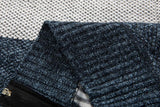 Men's Stand Collar Colorblock Plus Fleece Thick Sweater Cardigan 64033368YM